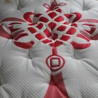 Soft Waterproof Yarn Dyed Polyester Knitted Double Jacquard Mattress Ticking Fabric