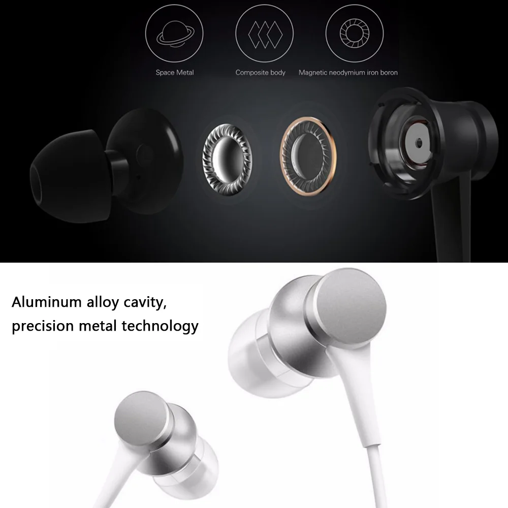Original Xiaomi Piston Fresh Edition Wired Control Earphone Headphone With Mic - ANKUX.COM