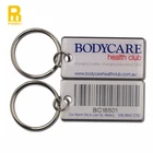 Barcode key chains with unique id number bar code key tag