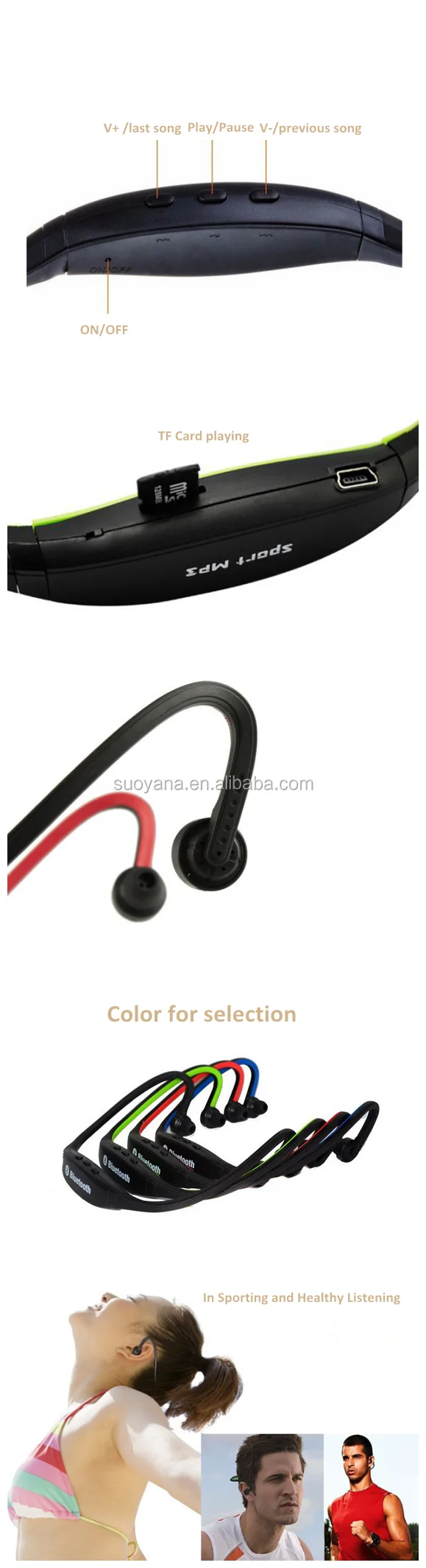 Sport Mp3 Wireless BT Earphone With Fm Radio - ANKUX.COM