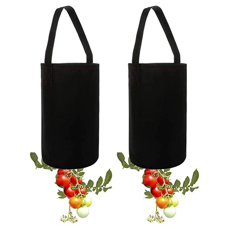 SUIE Tomato Planter Bag,2 Pack Upside-Down Tomato Planter Hanging Planting Grow Bags,Bottom Opening Designed for Growing Tomatoes Herb Plant