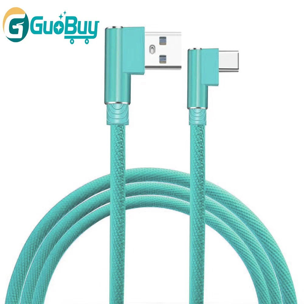 1m/3FT Phone Cable Right Angle USB-C Type C Data & Sync Faster Charger Cable For Samsung Galaxy S8 Universal Smartphone Cables - ANKUX.COM
