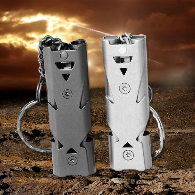 

Stainless Steel Outdoor Survival Whistle Lifesaving Camping Hiking Rescue Emergency Travel Tool