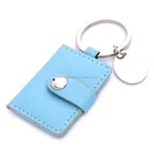 promotional key chain metal / leather photo keyring