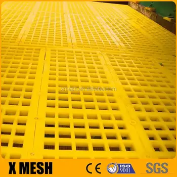 Triple deck modular polyurethane screen panels for vibrating screens in mining