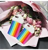 3D Rainbow Silicone Shockproof Phone Case For Iphone678s hot selling fashion cartoon colorful phone cover for Iphone