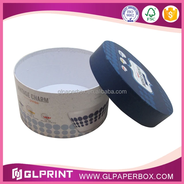 custom made cylinder gift box paper tube for bowl / ice cream / pudding