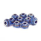 Hot Selling Murano Lampwork 10 pcs Light Blue Color Style #2 Glass Beads Loose Beads