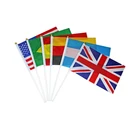 Polyester Flags & Banners Material And Plastic Flagpole Material French Country Hand Stick Flag