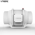 Centrifugal PVC inline duct fan kitchen circular pipe ceiling extractor compact ventilation devices