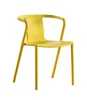 Wholesale Colorful PP Plastic Dining Chair Stackable Outdoor Garden Chair With Arm