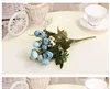 Factory wholesale home decoration artificial flower bouquet high quality artificial 15 heads tea bract rose flower