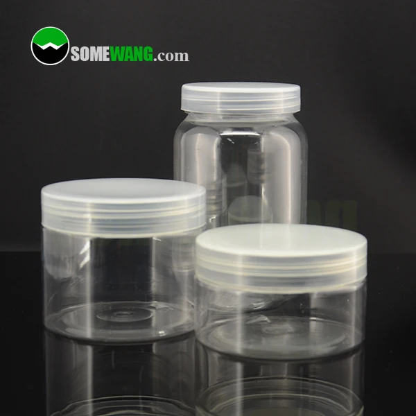 240ml/8oz Clear Plastic Pet Bath Salt Jar For Spa,250ml/8.3oz