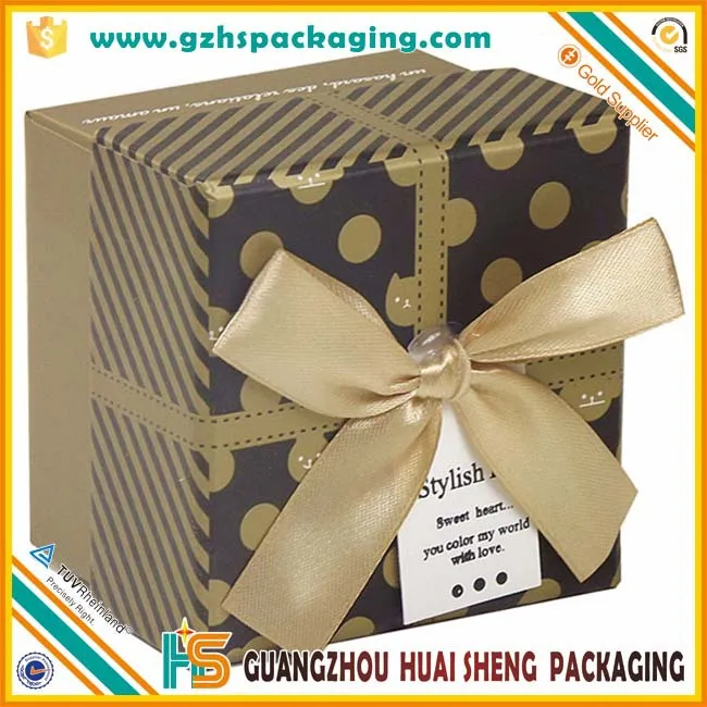 custom simple brown paper jewelry box/ square cardboard