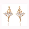 98049 xuping jewelry ballerina girl shaped stud earrings elegant temperament 18k gold plated earrings for women