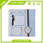 Custom hot sale landscape gold stamping baby first year recordable memory book