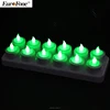 Green color Rechargeable Led Tea Lights Candle Flameless Candles