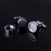 Copper Alloy Round screw personalised photo frame cufflink