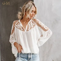 2019 Summer Women Sexy V-neck Shirt Casual Long Sleeve Top Ladies Fashion Solid Color Loose T-shirts Lace Sheer Chiffon Blouse
2019 Summer Women Sexy V-neck Shirt Casual Long Sleeve Top Ladies Fashion Solid Color Loose T-shirts Lace Sheer Chiffon Blouse