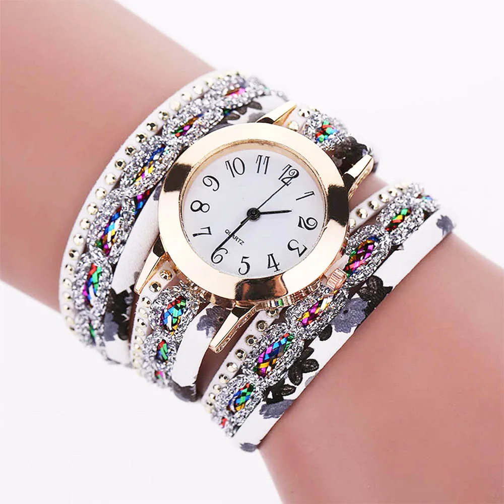 Fashion Women Rhinestone Leather Bracelets Wrap Lady Wrist Watch Women Cheap Watch, Mix colour
Fashion Women Rhinestone Leather Bracelets Wrap Lady Wrist Watch Women Cheap Watch, Mix colour