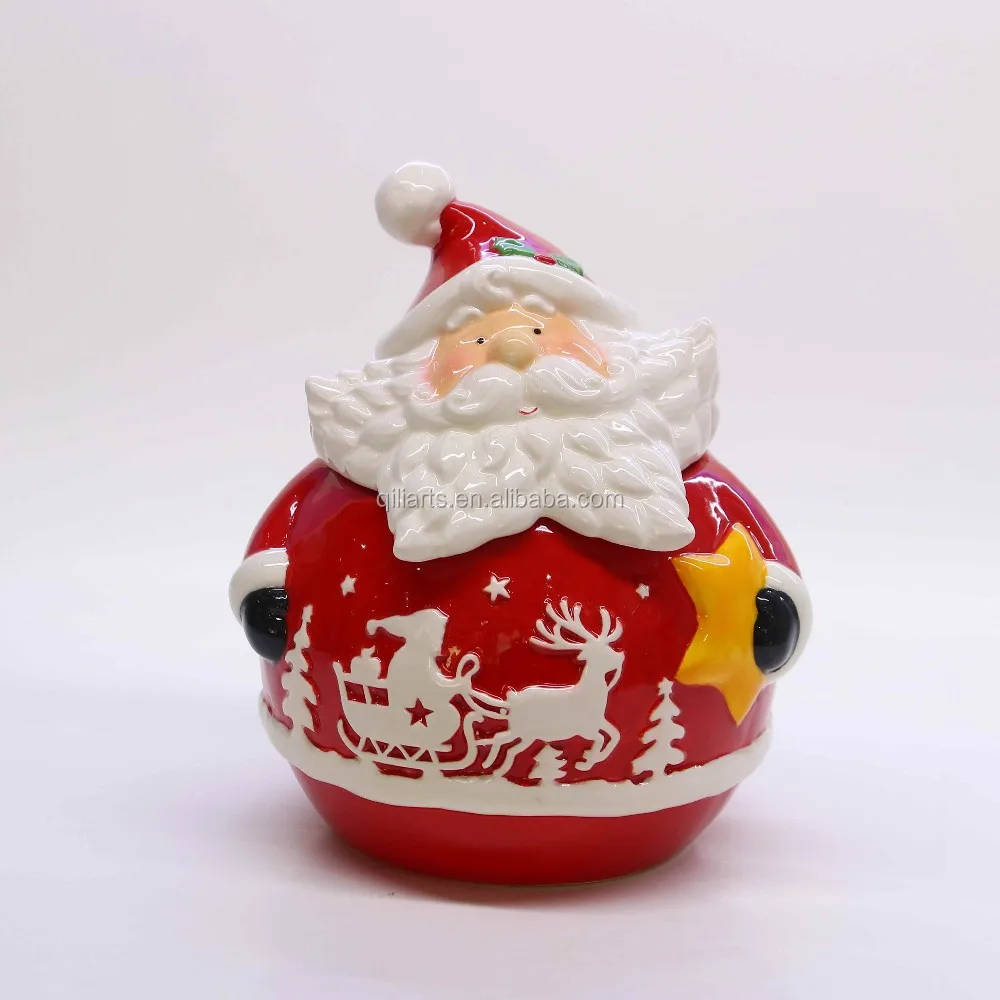 storage box ceramic christmas gift cookie jar