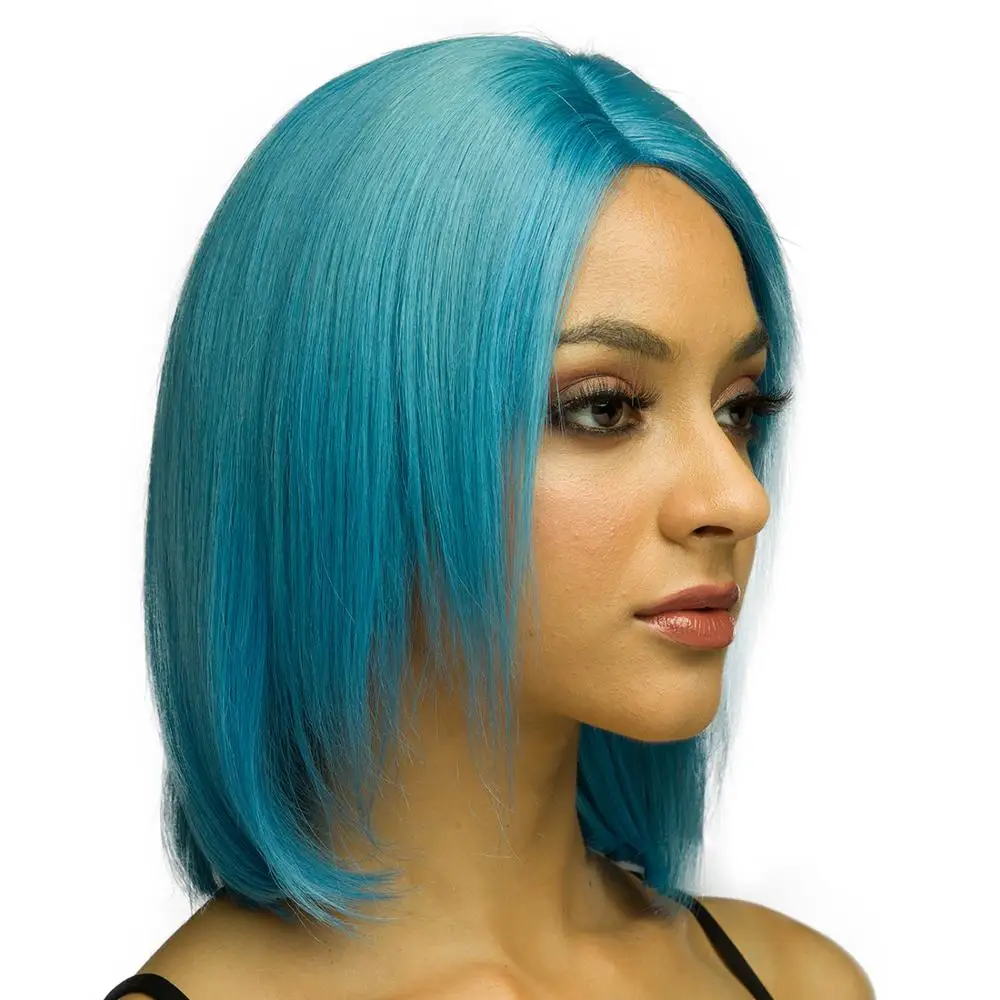 Pre Colored Platinum Blue Virgin Hair Lace Front Bob Cut Wig , Middle Part 10 12 inch 100% Human Hair Lace Front Wig
Pre Colored Platinum Blue Virgin Hair Lace Front Bob Cut Wig , Middle Part 10 12 inch 100% Human Hair Lace Front Wig