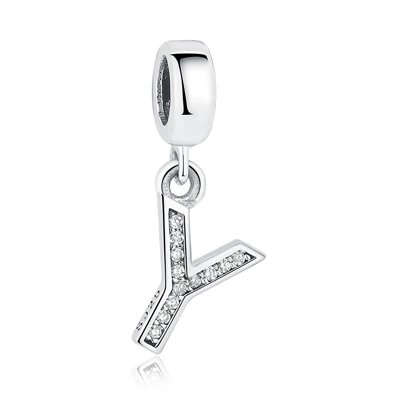 Fahion 925 Sterling Silver Pendant WIth White Zircon Letter Y Charm Beads For Bracelets DIY Jewelry
Fahion 925 Sterling Silver Pendant WIth White Zircon Letter Y Charm Beads For Bracelets DIY Jewelry