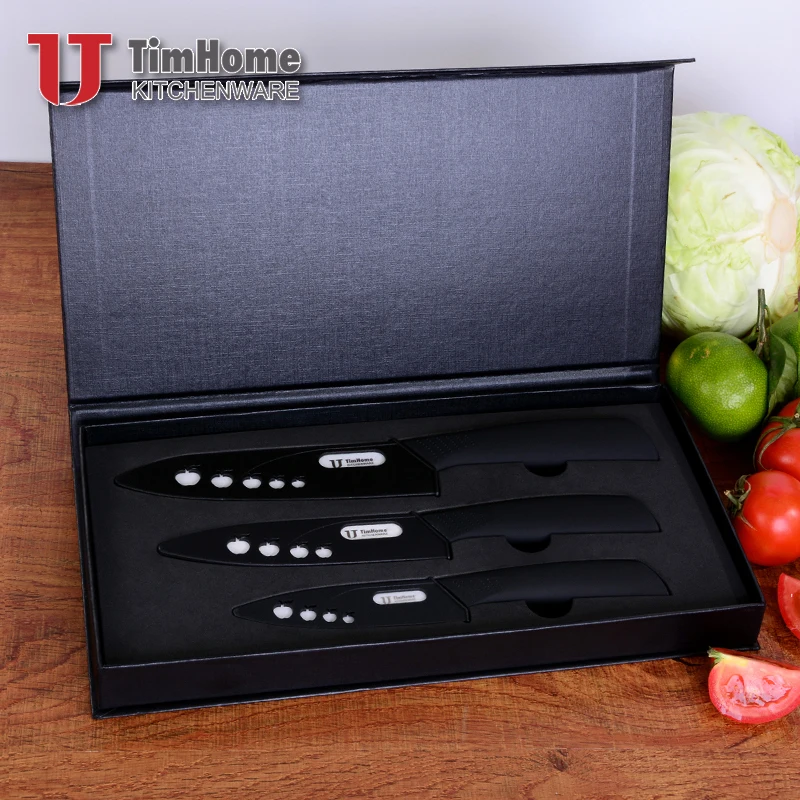 Amazon горячая Распродажа керамический нож 4'5'6' лезвие пустой для овощного шеф-повара нож в Подарочная коробка eva году