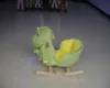 promotional customized Cute green dragon plush baby rocking chair toys animal rocker with baby