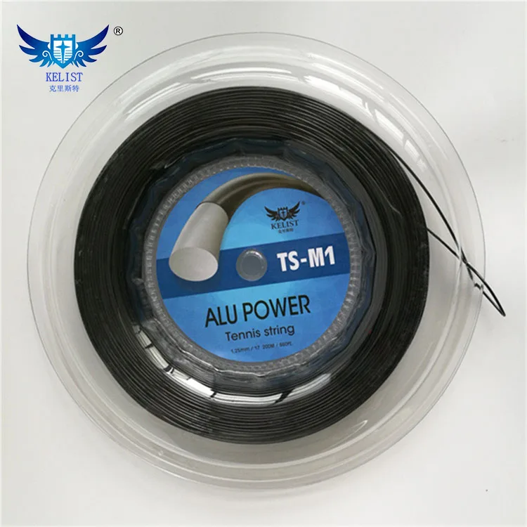 

Wholesale Big Banger Alu Power Black Color 1.25mm/17 200m Reel Tennis Racquet string