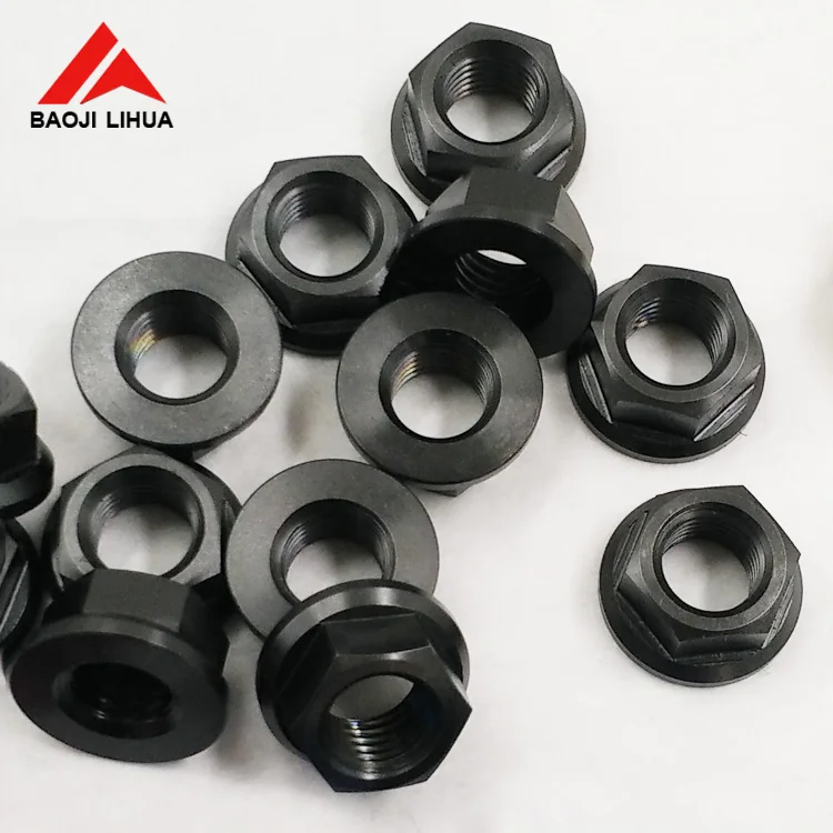 DIN6923 M5 M6 M8 M10 M12 M14 M16 M20 gr5 titanium hex flange nuts