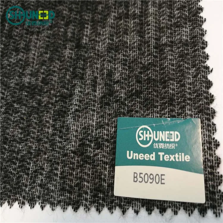 Polyester Viscose Warp Knitting Interlining Weft Insert Garment woven knitted fusible interlining fabric Woven Interlining