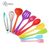 2018 amazon best sellers 10 Piece Silicone cooking utensils,Heat Resistant Multicolor Kitchen Cooking Utensil Set