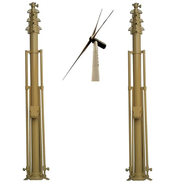 4m-20m wireless antenna landscape lighting surveillance camera telescopic mast pole