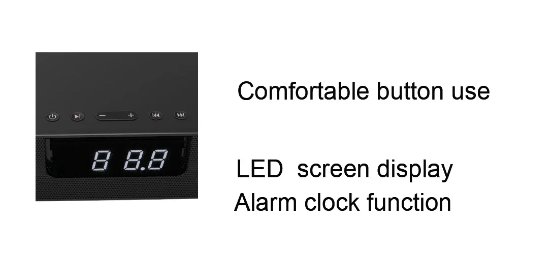 best budget compatible sound in 10W radio Wireless Bluetooth Speaker with display Remote Control wireless charger for party - ANKUX.COM