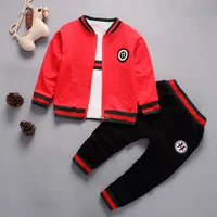 

2018 New Children Girls Boys Fashion Clothing Sets Autumn Winter 3 Pieces Suit Jacket Clothes Baby Cotton Brand Tracksuits