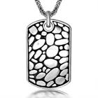 Art and Craft 3D Stone Metal Military diy Dog Tag necklace