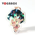 Zhejiang Manufacture Two side printed Custom Logo charm Japan anime acrylic keychain