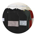 hot selling foldable zipper lock polyester suit cover cloth non woven garment bag