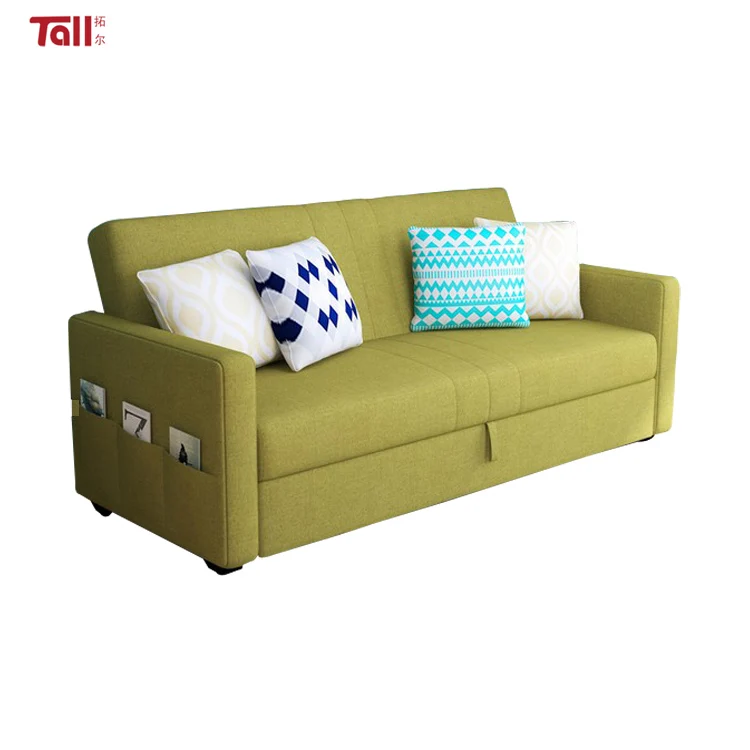 Green Single Size Multifunctional Folding Sofa Bed One Seat Two