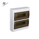 TSM Surface Mounted Double Rows 24 Way Electrical Distribution Box