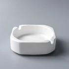 4 inch square holder ashtray porcelain Ceramics tableware faithworthy supplier Best selling square ceramic ashtray white