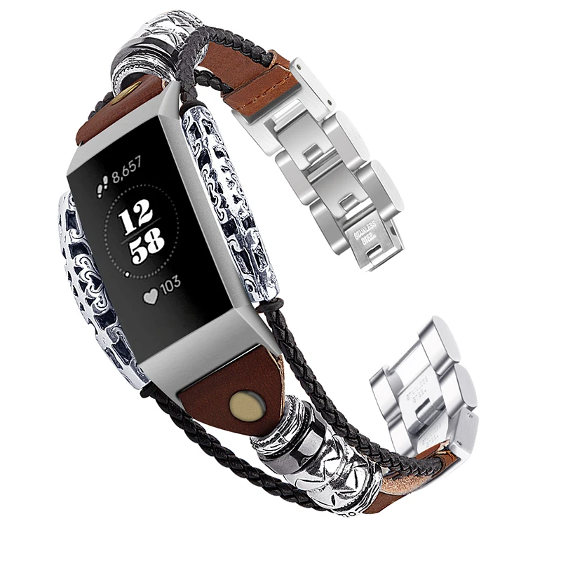 Fashion Custom Genuine Leather Braided Double Ring Smart Watch Band Replacement, Black, brown
Fashion Custom Genuine Leather Braided Double Ring Smart Watch Band Replacement, Black, brown