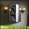Luxury western aluminum bathroom mirror cabinet with led light