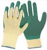 Seamless polycotton work glove, coated with crinkled latex