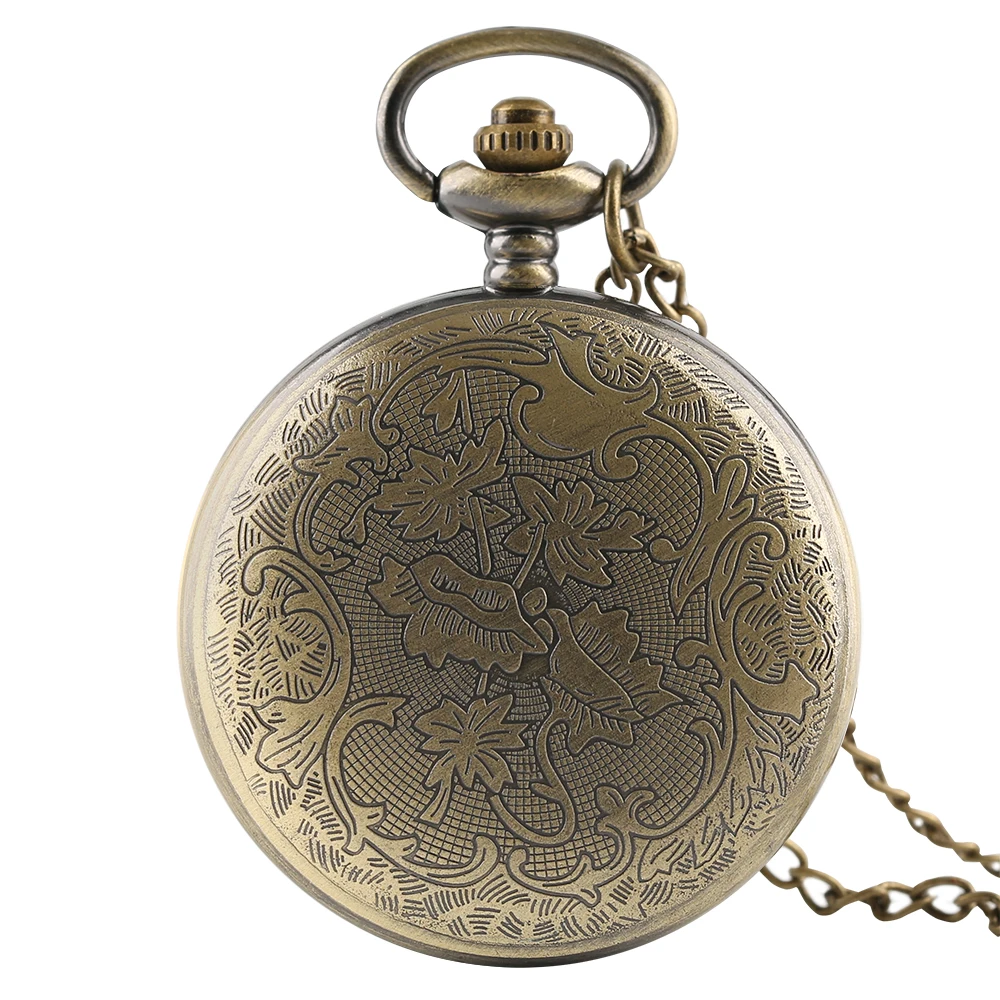 YISUYA Plastic Flowers Theme Pocket Watch Men Christmas Gift Antique Pendant Quartz Watches Women Black White Pattern Xmas Clock (6)