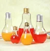 Factory Mouth Blow Light Bulb Shaped Cold Press Juice Coffee Milk Jar Beverage Drinking Water Glass Bottle