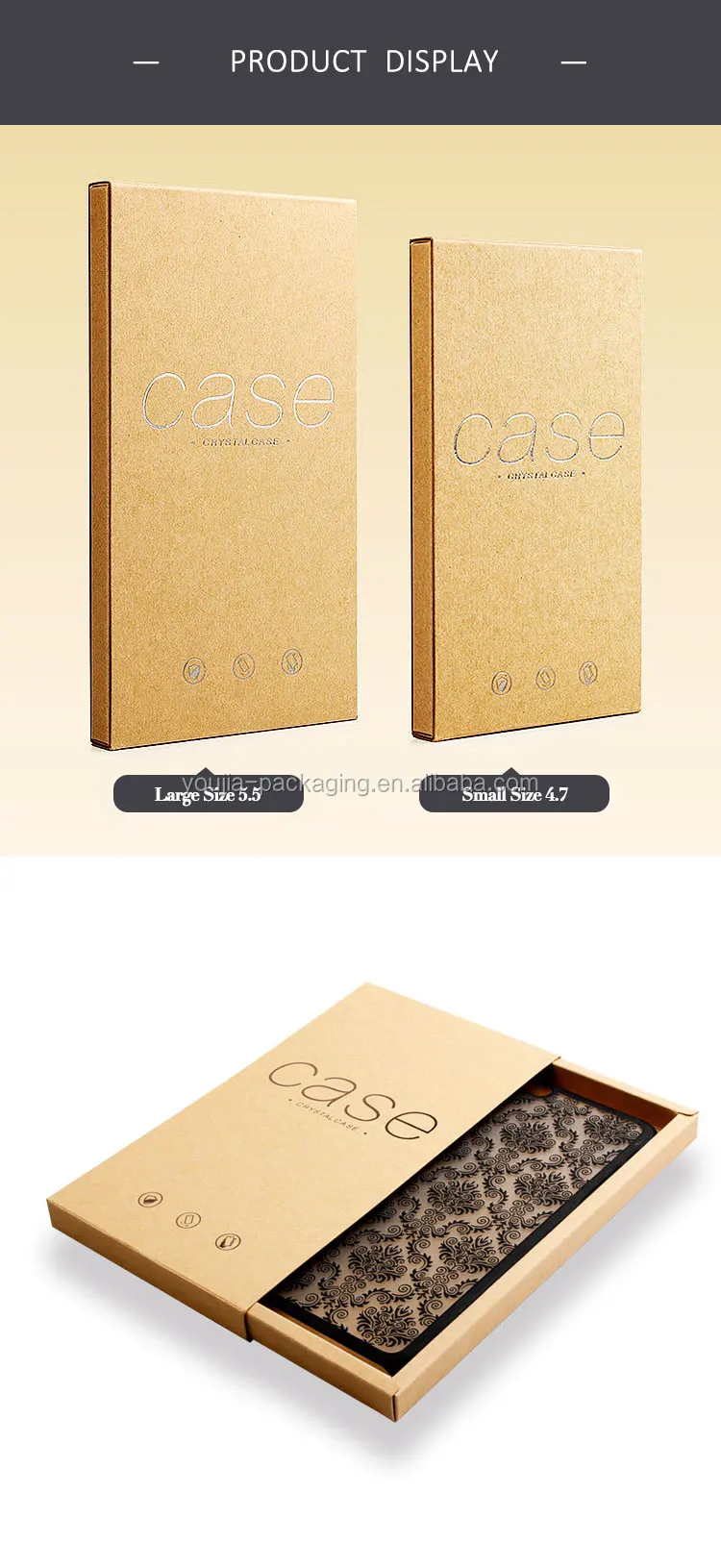 luxury custom retail mobile cell phone case drawer box packaging