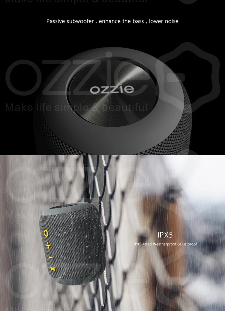 OZZIE X9 Bluetooth Speakers Premium Stereo Portable Wireless Speaker With Patented Enhance Bass For Outdoor User - ANKUX.COM