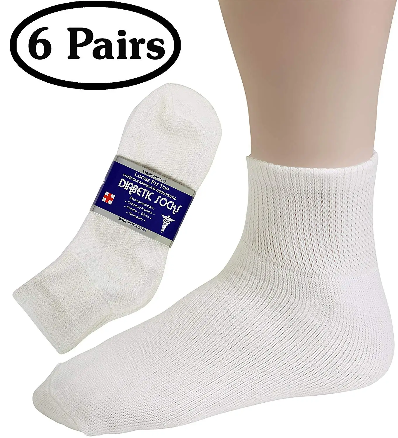 White cotton socks